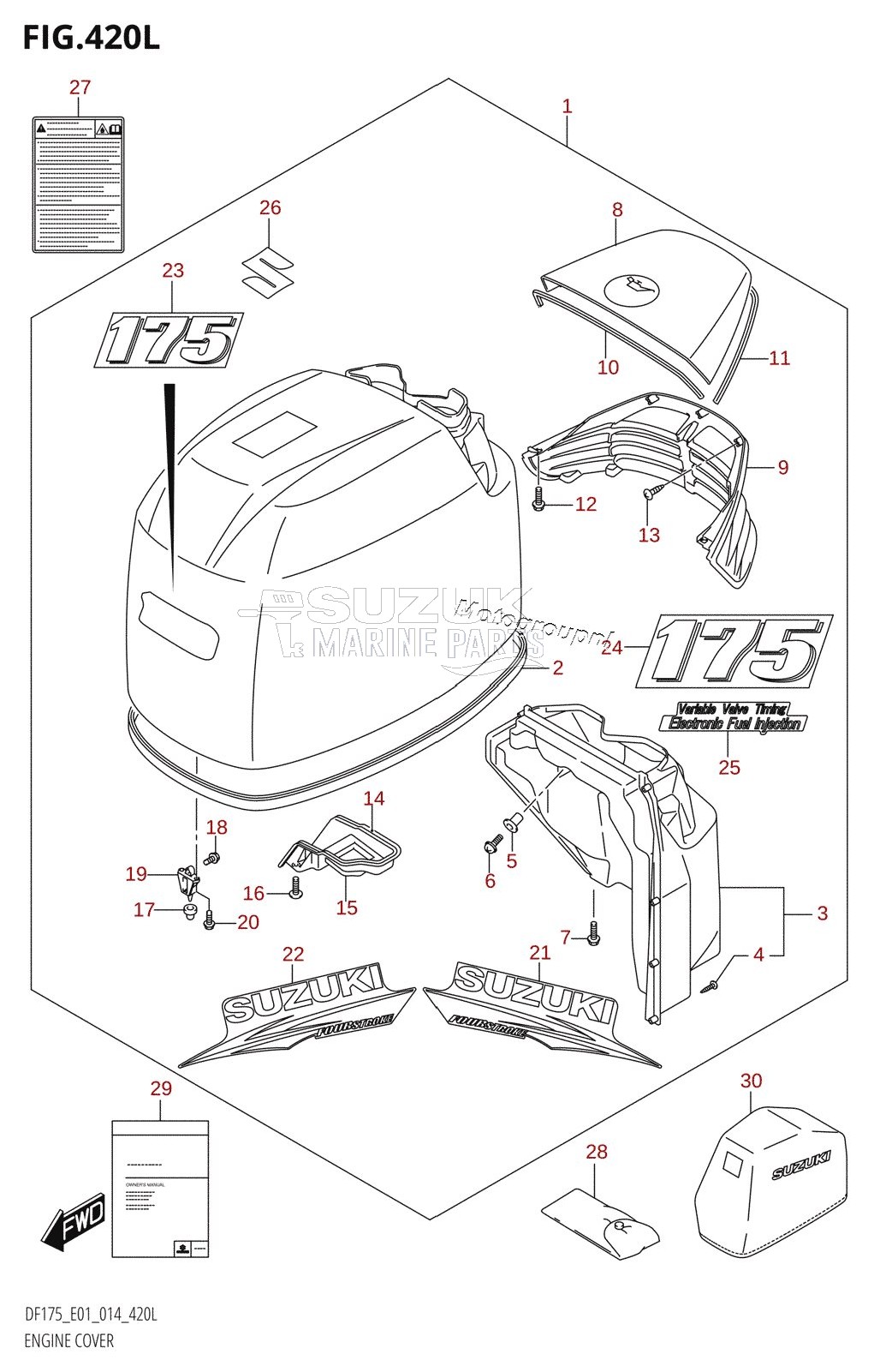 ENGINE COVER ((DF175T,DF175Z):E40)