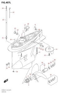 DF150AZ From 15003Z-340001 (E40)  2023 drawing GEAR CASE ((DF175AZ,DF150AZ):023)