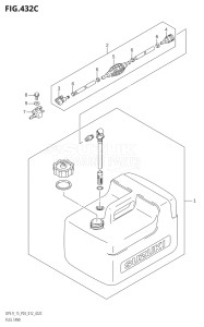 11503F-210001 (2012) 15hp P03-U.S.A (DF15) DF15 drawing FUEL TANK (DF15:P03)