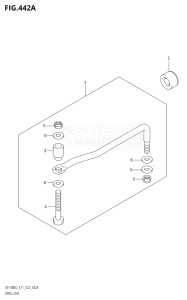 11505F-140001 (2021) 115hp E11 E40-Gen. Export 1-and 2 (DF115BG) DF115BG drawing DRAG LINK