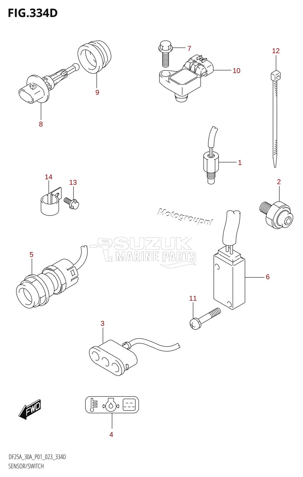 SENSOR /​ SWITCH (DF25ATH,DF30ATH)