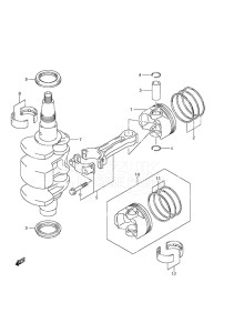 Outboard DF 20A drawing Crankshaft