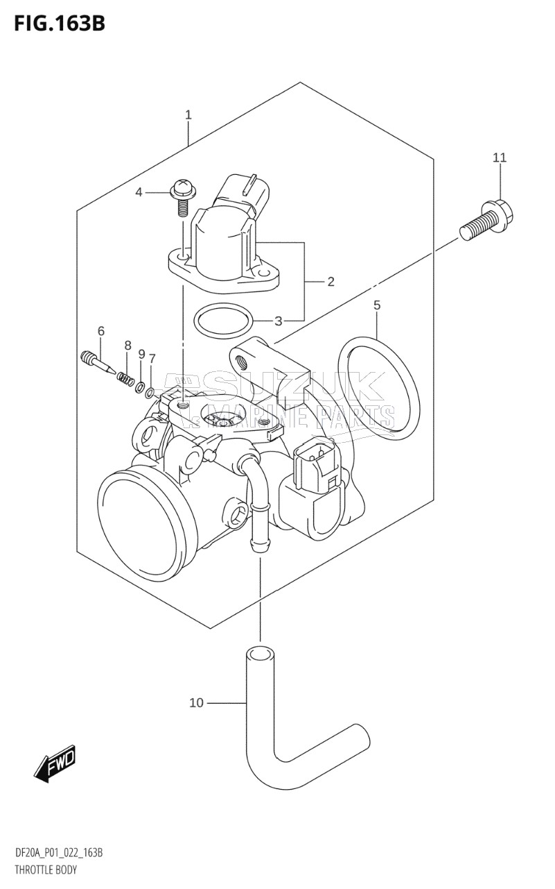 THROTTLE BODY (DF9.9BR,DF9.9BT,DF15AR,DF15AT,DF20AR,DF20AT)