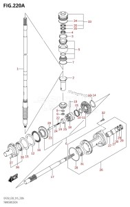 DF250T From 25004F-510001 (E03)  2015 drawing TRANSMISSION (DF200T:E03)