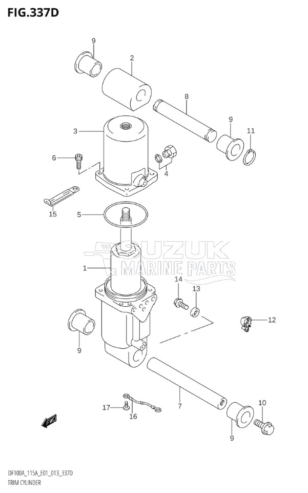 TRIM CYLINDER (DF115AT:E40)