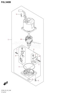 DF200Z From 20002Z-810001 (E03)  2018 drawing PTT MOTOR (L-TRANSOM)