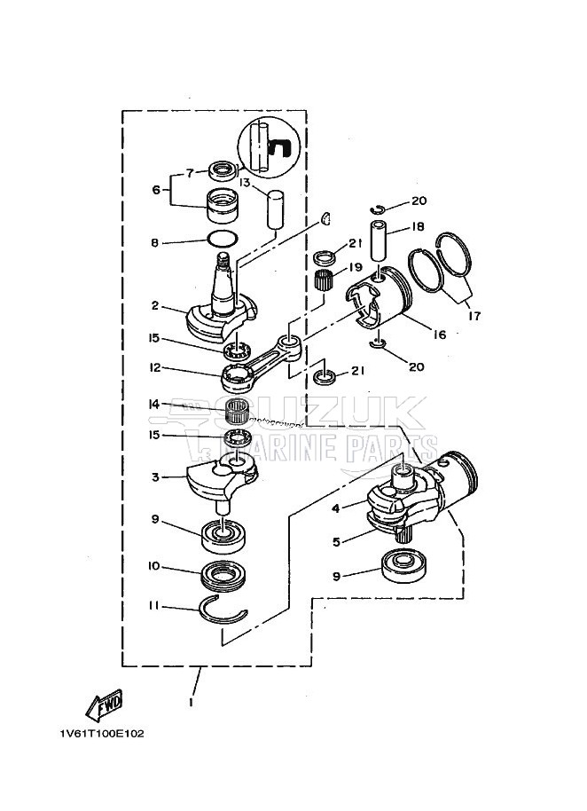 CRANKSHAFT--PISTON