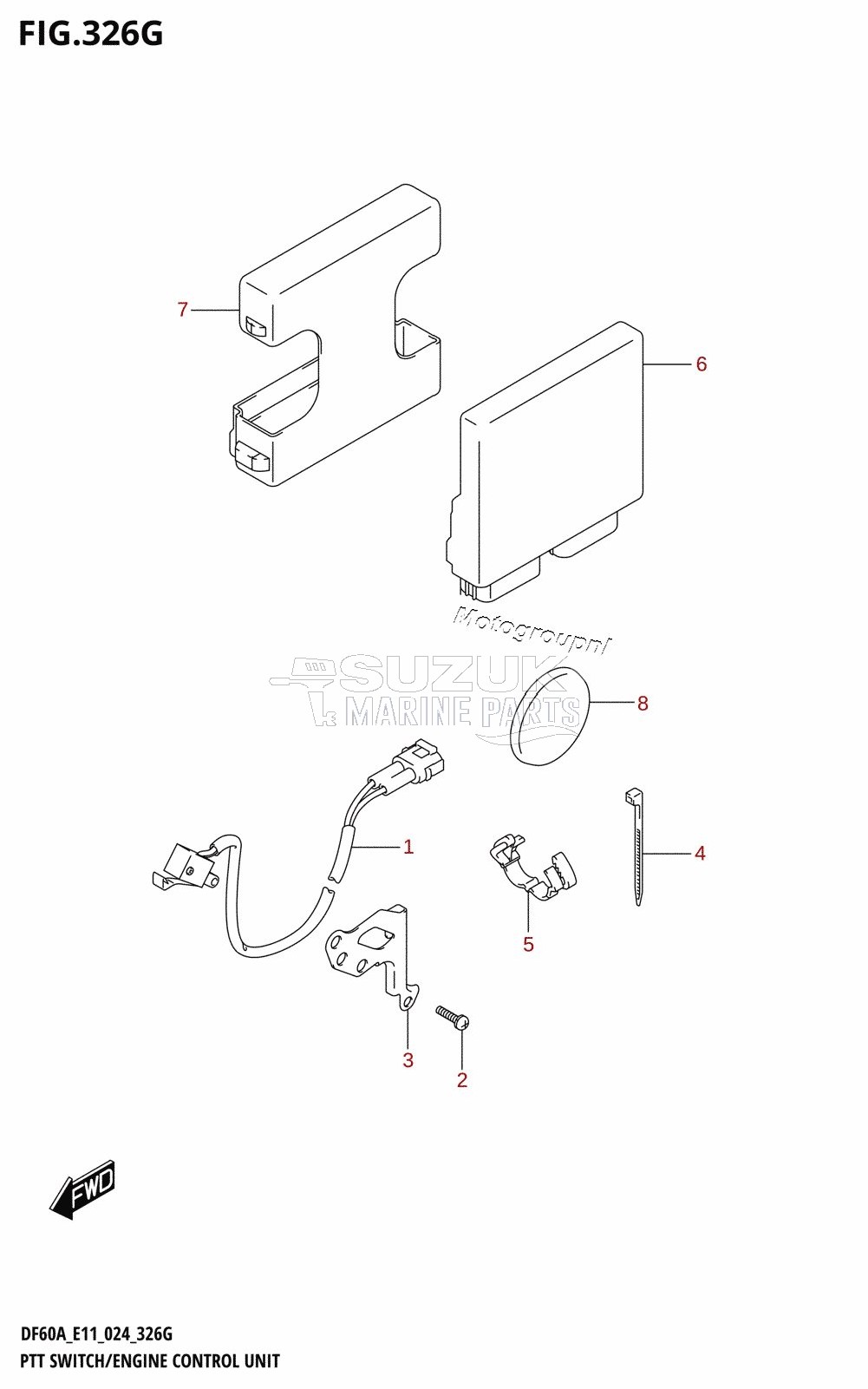 PTT SWITCH /​ ENGINE CONTROL UNIT (DF60AQH)