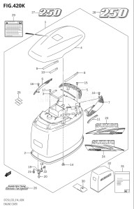 20002Z-410001 (2014) 200hp E03-USA (DF200Z) DF200Z drawing ENGINE COVER (DF250T:E03)