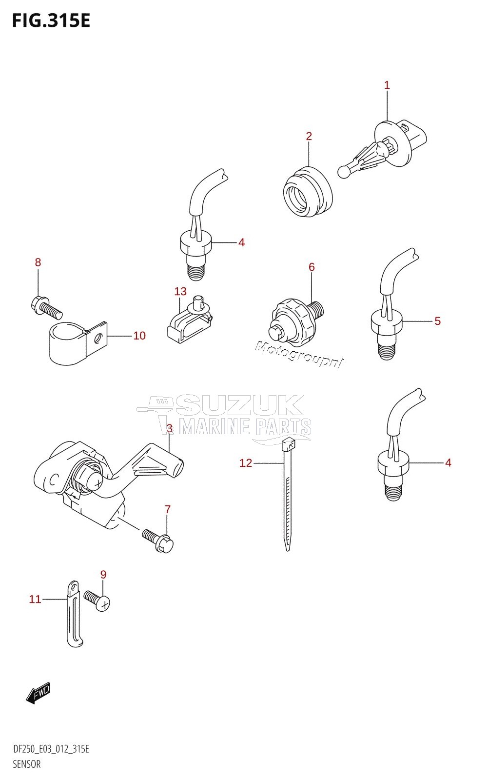 SENSOR (DF250T:E03)