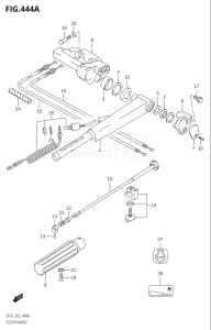 02001F-780001 (2007) 20hp E01-Gen. Export 1 (DF20RK7  DF20RK8) DF20 drawing TILLER HANDLE