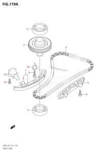 DF80A From 08002F-410001 (E01 E40)  2014 drawing TIMING CHAIN