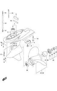 Outboard DF 70A drawing Gear Case