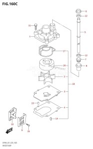 DF70A From 07003F-340001 (E11 E40)  2023 drawing WATER PUMP (DF80A:E01)