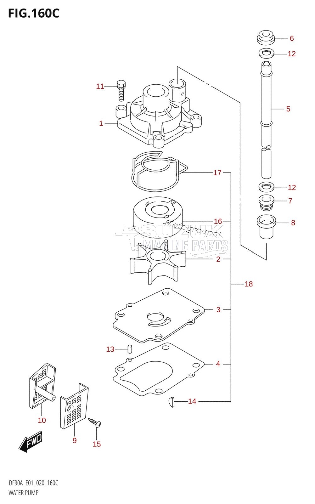 WATER PUMP (DF80A:E01)