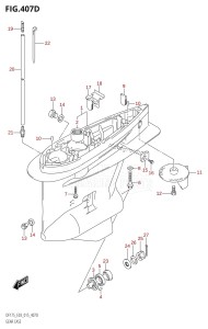 DF150 From 15002F-510001 (E03)  2015 drawing GEAR CASE (DF150ZG:E03)