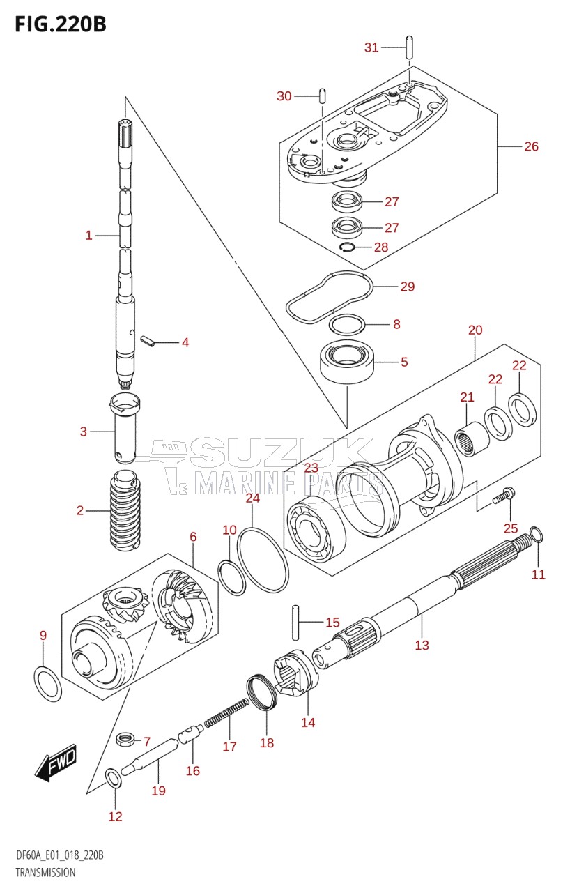 TRANSMISSION (DF40AQH:E01,DF40ATH:E01,DF50ATH:E01)