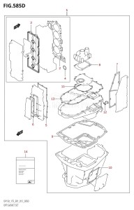 DF175Z From 17502Z-210001 (E01 E40)  2012 drawing OPT:GASKET SET (DF150Z:E40)