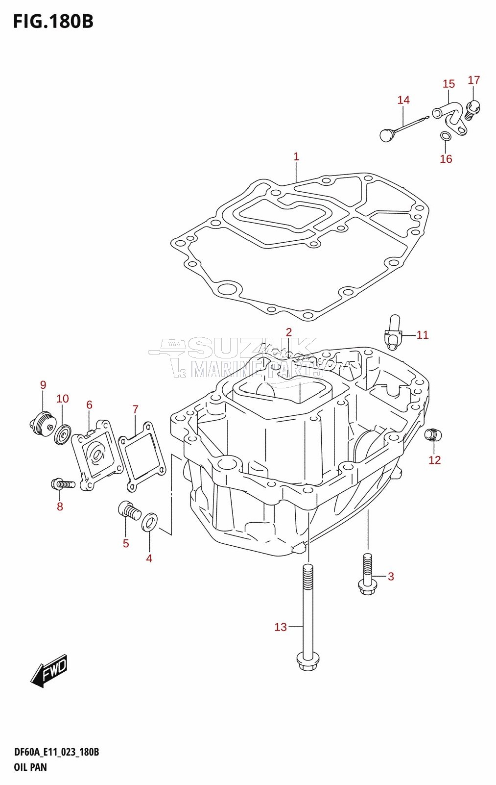 OIL PAN (DF40AQH,DF40ATH,DF50ATH,DF60AQH,DF60ATH,DF50AVT,DF50AVTH,DF60AVT,DF60AVTH)