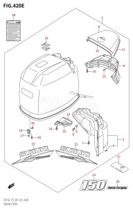 DF150 From 15002F-310001 (E01 E40)  2013 drawing ENGINE COVER (DF150Z:E01)