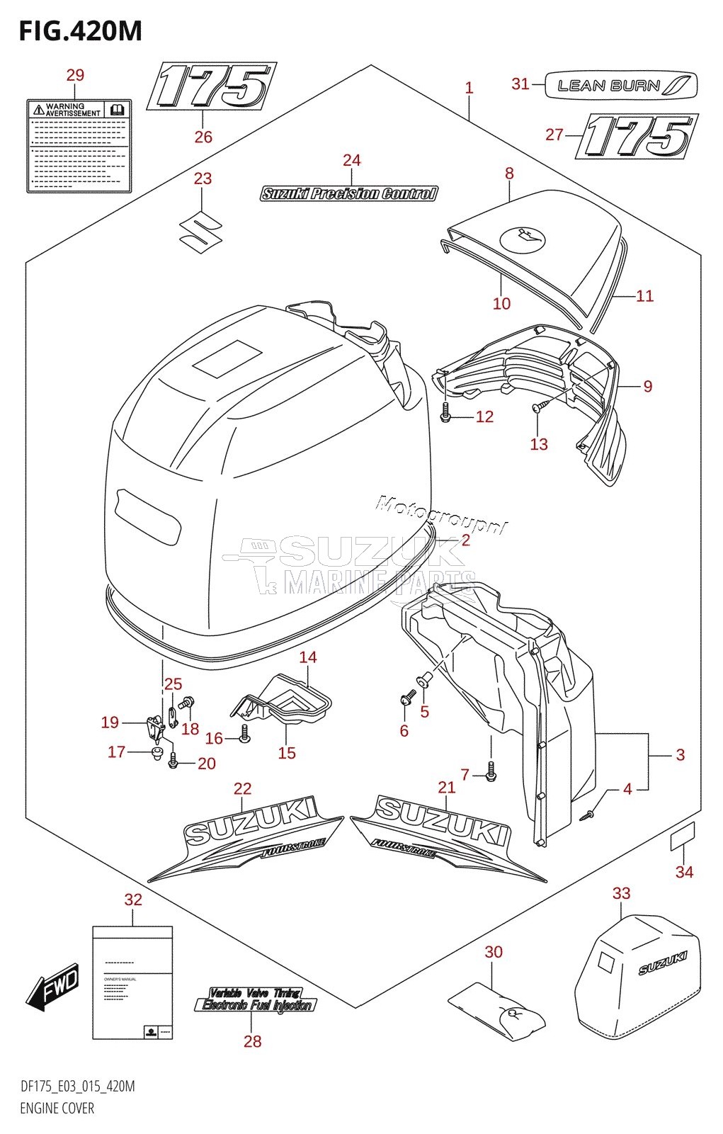 ENGINE COVER (DF175TG:E03)