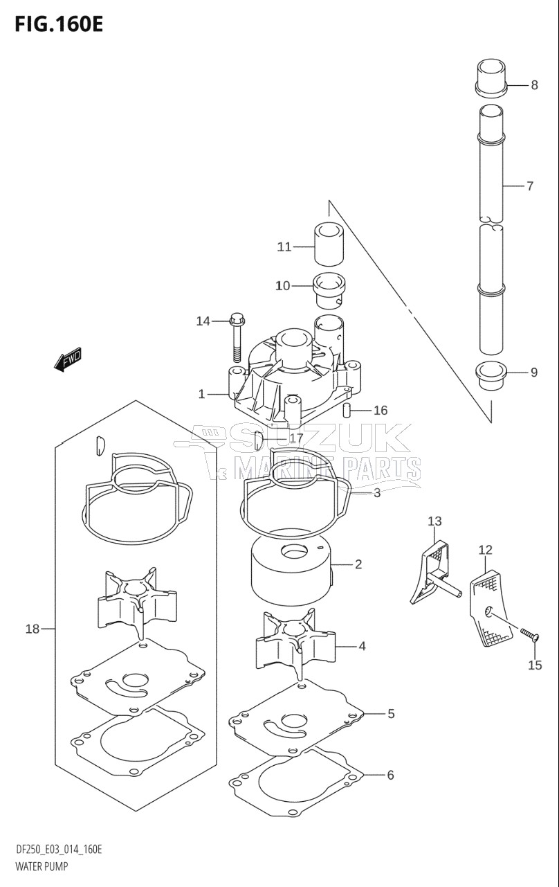 WATER PUMP (DF250T:E03)