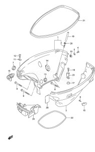 Outboard DF 9.9 drawing Side Cover