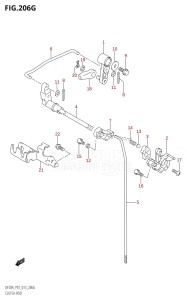 DF15A From 01504F-310001 (P01)  2013 drawing CLUTCH ROD (DF20AR:P01)