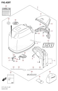 DF150 From 15002F-510001 (E03)  2015 drawing ENGINE COVER (DF150ST:E03)