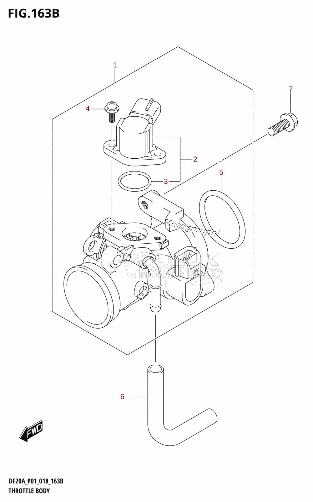 THROTTLE BODY (DF9.9BR,DF9.9BT,DF15AR,DF15AT,DF20AR,DF20AT)