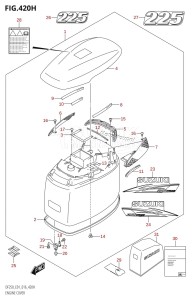 DF225T From 22503F-610001 (E01 E40)  2016 drawing ENGINE COVER (DF225T:E40,DF225Z:E40)