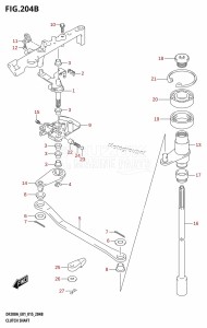 DF200AZ From 20003Z-510001 (E01 E40)  2015 drawing CLUTCH SHAFT (DF200AT:E40)