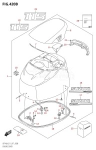 DF140AZ From 14003Z-710001 (E11 E40)  2017 drawing ENGINE COVER (DF115AT:E11)