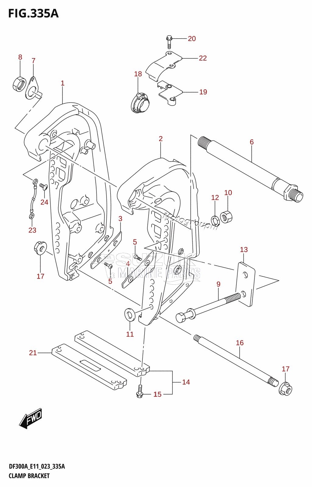 CLAMP BRACKET (X-TRANSOM,XX-TRANSOM)