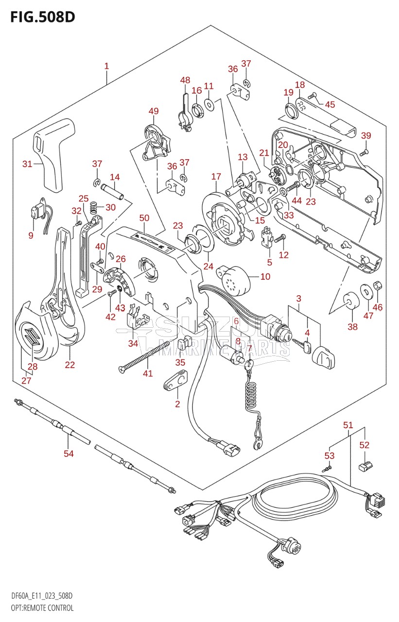 OPT:REMOTE CONTROL ((DF40A:E11,DF40AST:E34,DF50A:E11,DF60A:(E11,E40),DF60AVT:E11,DF40ASVT:E34):023)