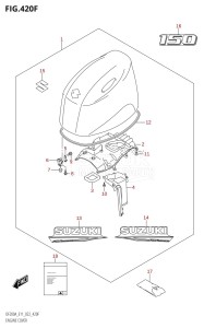 DF150AZ From 15003Z-040001 (E01 E03 E40)  2020 drawing ENGINE COVER ((DF150AT,DF150AZ):(021,022))