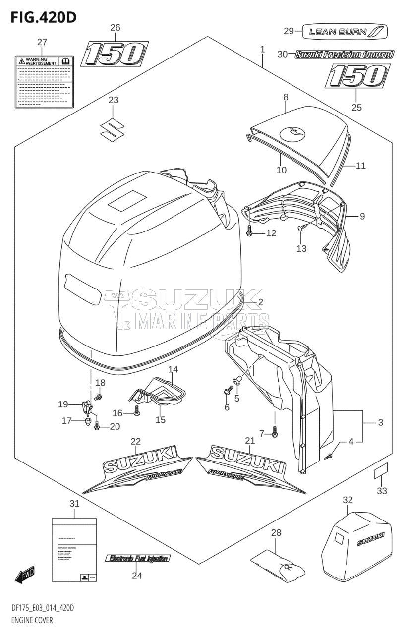 ENGINE COVER (DF150TG:E03)