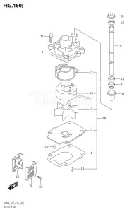 DF90A From 09003F-140001 (E11 E40)  2021 drawing WATER PUMP (DF100B:E01)