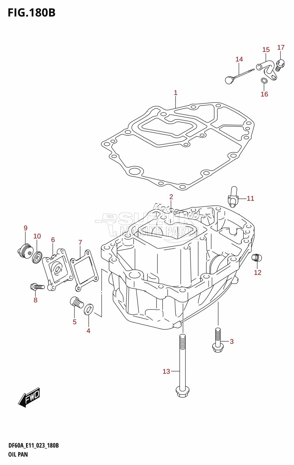 OIL PAN (DF40AQH,DF40ATH,DF50ATH,DF60AQH,DF60ATH,DF50AVT,DF50AVTH,DF60AVT,DF60AVTH)