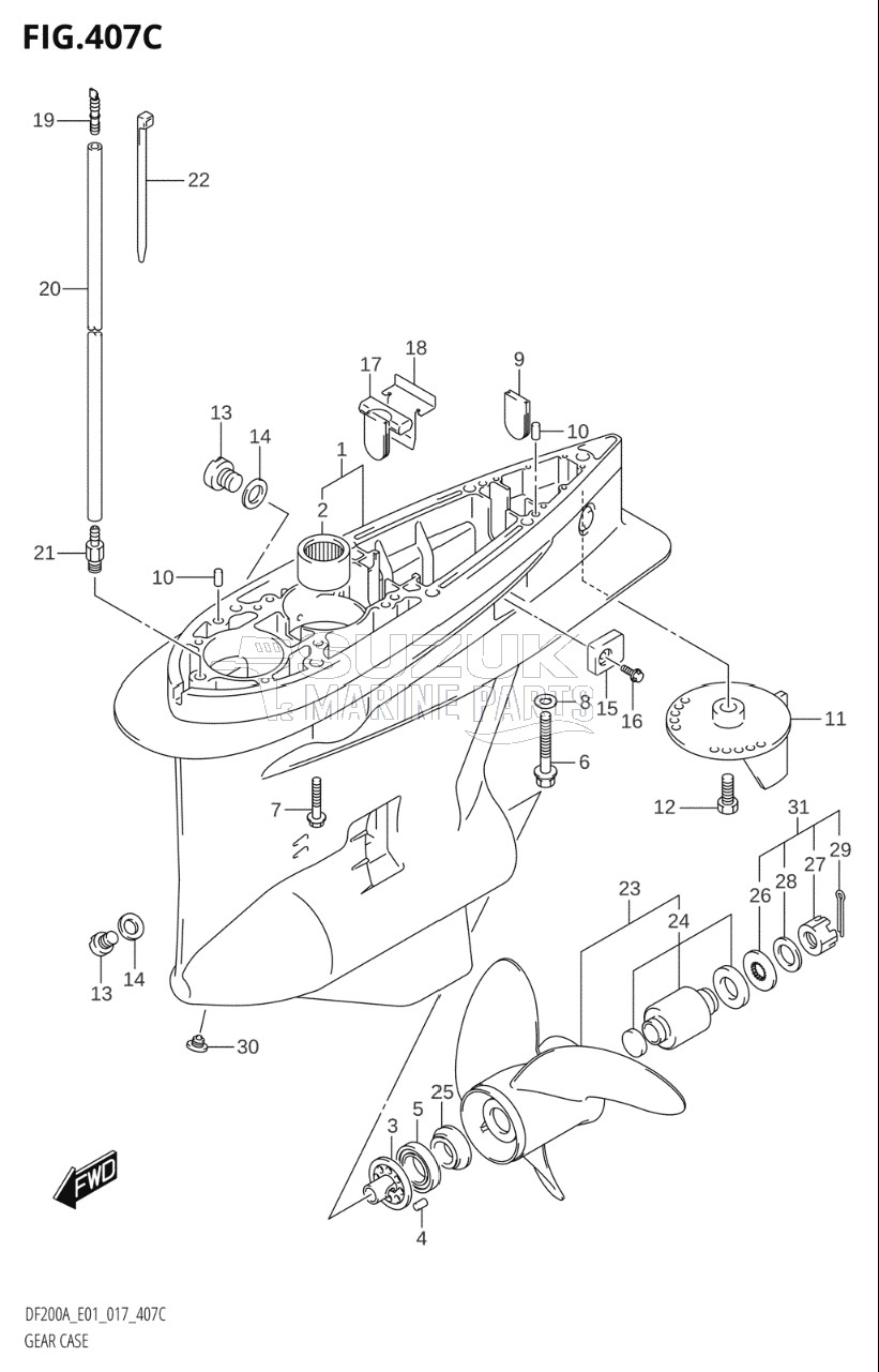GEAR CASE (DF200AZ:E01)