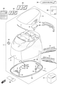 DF 115A drawing Engine Cover