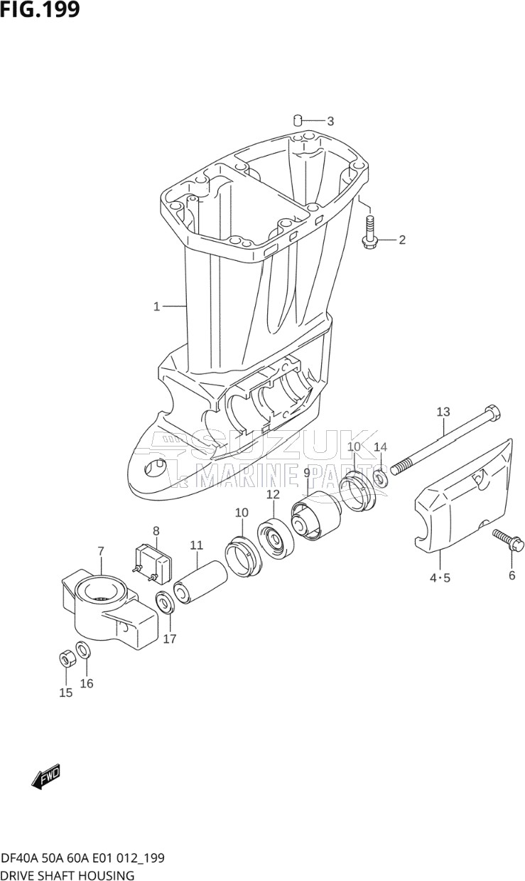 DRIVE SHAFT HOUSING (DF40AST E34)