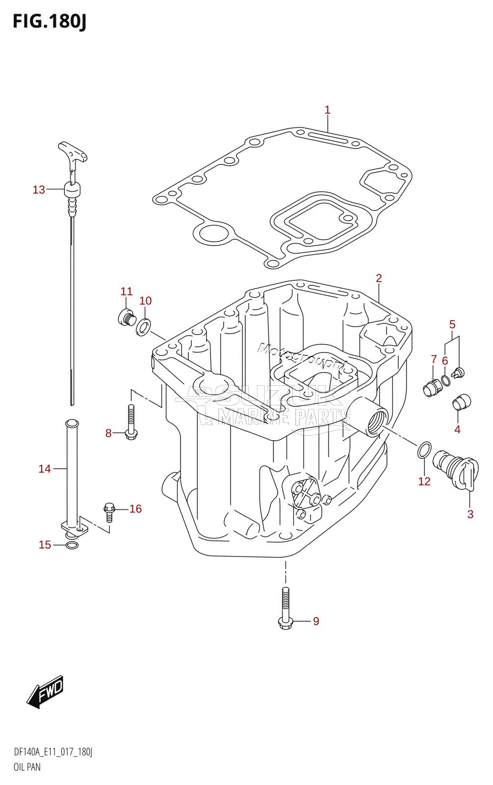 OIL PAN (DF140AZ:E40)