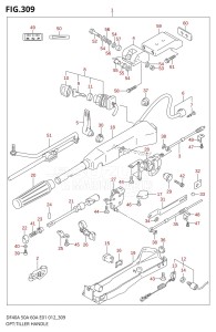 DF40A From 04004F-210001 (E34-Italy)  2012 drawing OPT:TILLER HANDLE (DF40A E01)