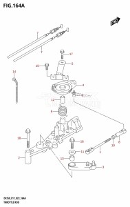 DF225T From 22503F-240001 (E40)  2022 drawing THROTTLE ROD