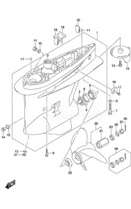 DF 200AP drawing Gear Case