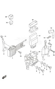 Outboard DF 20A drawing Rectifier/Ignition Coil Non-Remote Control