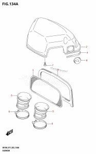 DF225T From 22503F-140001 (E11 E40)  2021 drawing SILENCER