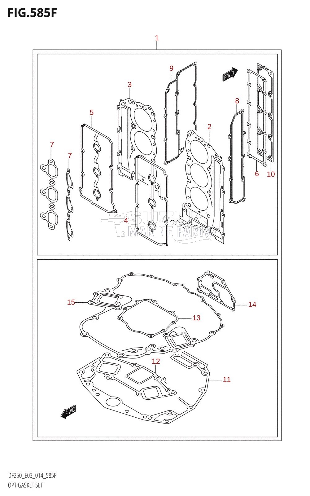 OPT:GASKET SET (DF250Z:E03)