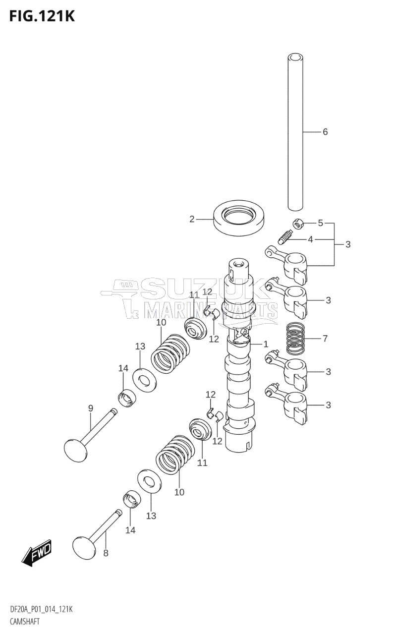 CAMSHAFT (DF20AT:P01)